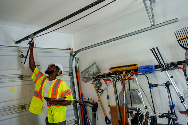 Professional Garage Door Roller Replacement technician working in Milan, IL